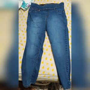 Kim Rogers Petite Stretchy Jeans Size 12P Blue Denim Straight Leg